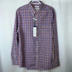 Saddlebred Office Work Gingham Plaid Classic Fit Button Down Shirt Large‎ NWT